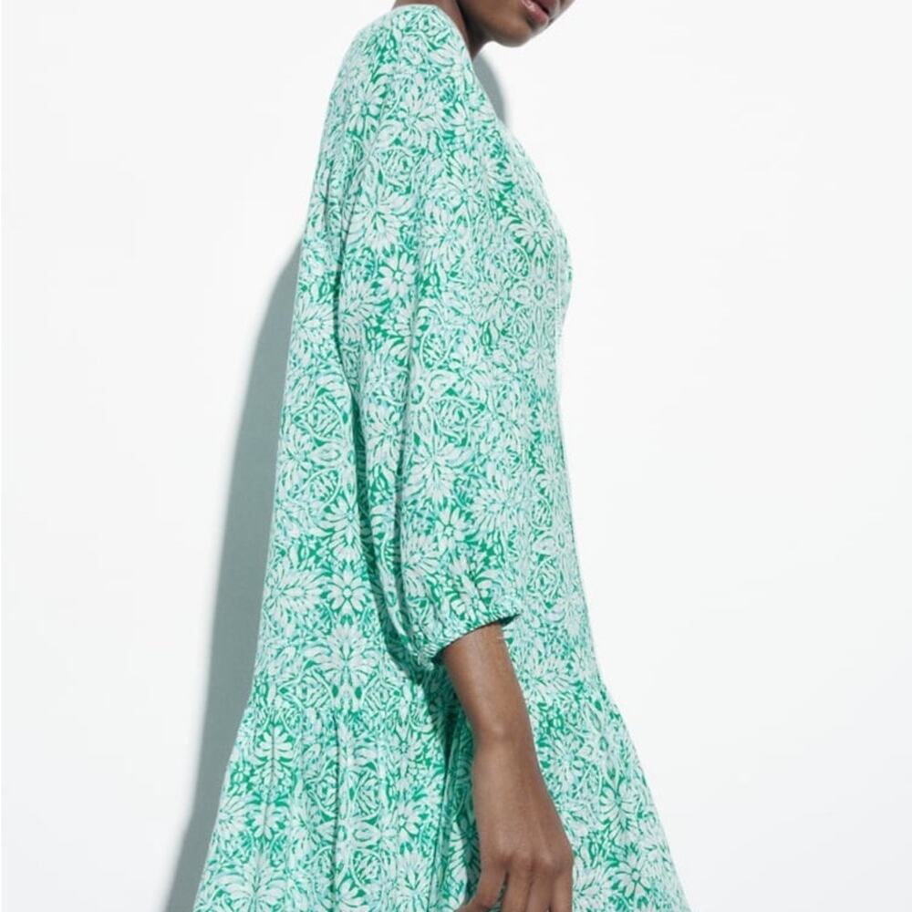 ZARA PRINTED MINI DRESS - Picture 4 of 8